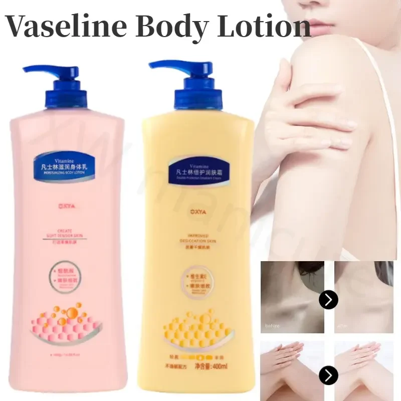 400ml Vaseline Body Lotion Moisturizer Remove Chicken Skin Double Care Body Skin Whitening Exfoliating Deep Moisturizing