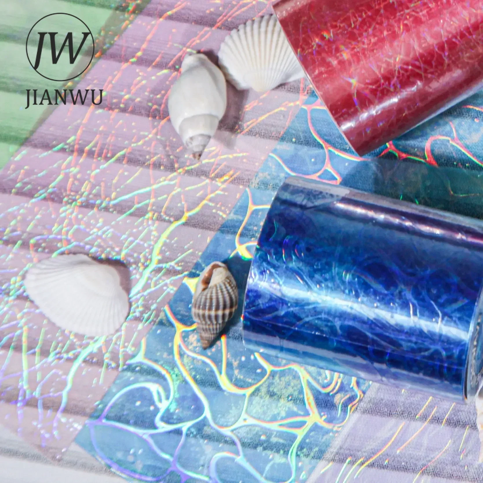 JIANWU 50mm*200cm Bise Microwave Series Vintage Water Ripples Material Collage PET Tape Creative DIY Journal Stationery