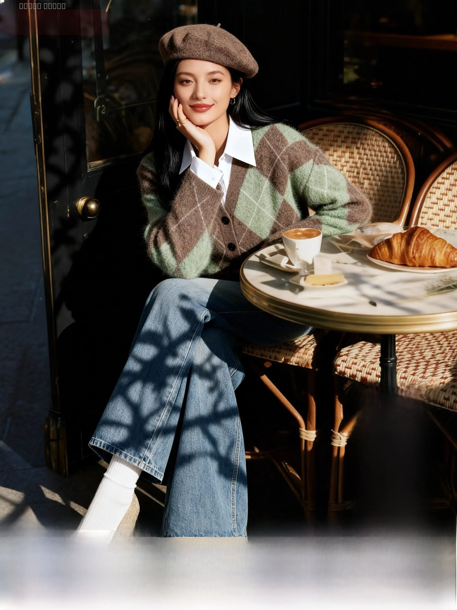 

Осенне-зимний свитер из высококачественной шерсти 00-го класса, пушистый, вязаный, с вышитым ромбовидным узором, свободного кроя, мягкий, роскошный, женский.