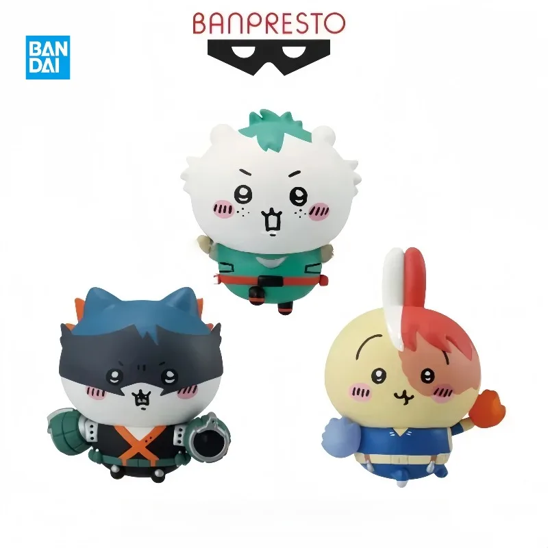 

【In Stock】Bandai BANPRESTO My Hero Academia X Chiikawa Midoriya Bakugou Katsuki Hachiware Todoroki Shoto Usagi Anime Figure Toys