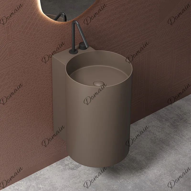 Chinese aesthetic wall-mounted washbasin Small apartment Bathroom integrated round Wall-mounted washbasin