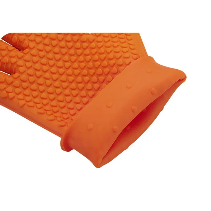 1Pcs Heat Resistant Silicone Glove Cooking Baking BBQ Oven Pot Anti-scalding Holder Mitt Kitchen Anti Hot Gloves