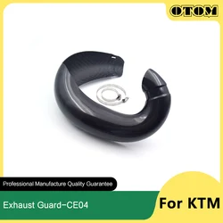 OTOM 2024 Motorcycle Carbon Fiber Exhaust Cover Guard Protection For KTM XCW EXC HUSQVARN TE TC TX GASGAS EC EX MC 250 300 Bikes