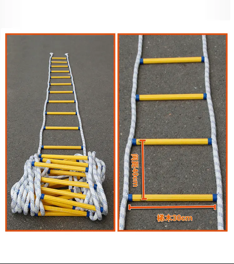 5M Fire escape soft ladder household resin climbing ladder non-slip soft ladder engineering ladder can be customized rope ladder