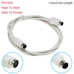 1Pcs 6 Pin PS2 PS/2 Male To Male/Male To Female Extender Cable Adapter Joiner Connector 6Pin Keyboard Mouse Extension Cable Wire