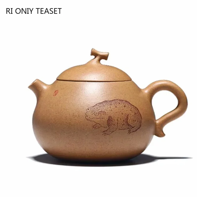 

180ml Chinese Yixing Purple Clay Teapots Ball Hole Filter Handmade Raw Ore Section Mud Tea Pot Kettle High-end Zisha Tea Set