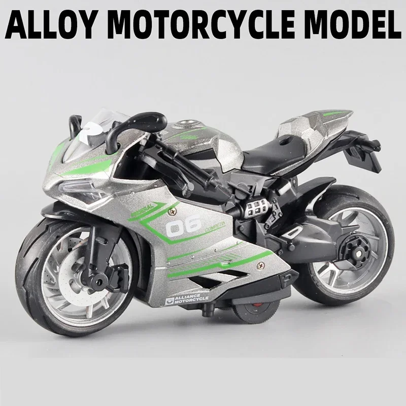 Pocket Toy Alloy Motorcycle Model Miniature Diecast Racing Off-Road Motorcycle Simulation Car Toy Street Motorcycle Model Gift