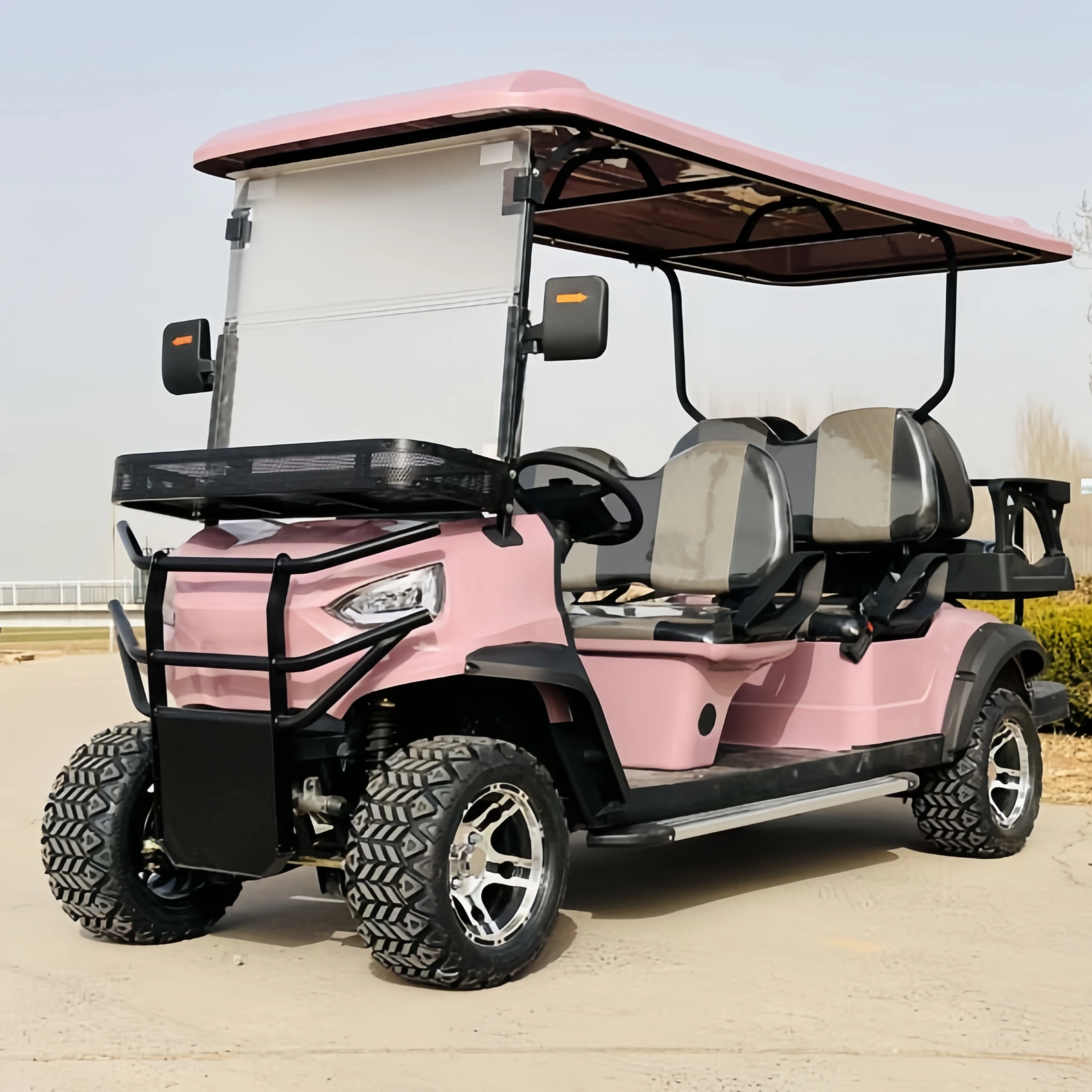 Popular 4-Seater Tourist Sightseeing Bus For Sale with New Design Electric Lithium Battery Fuel-Efficient Golf Cart