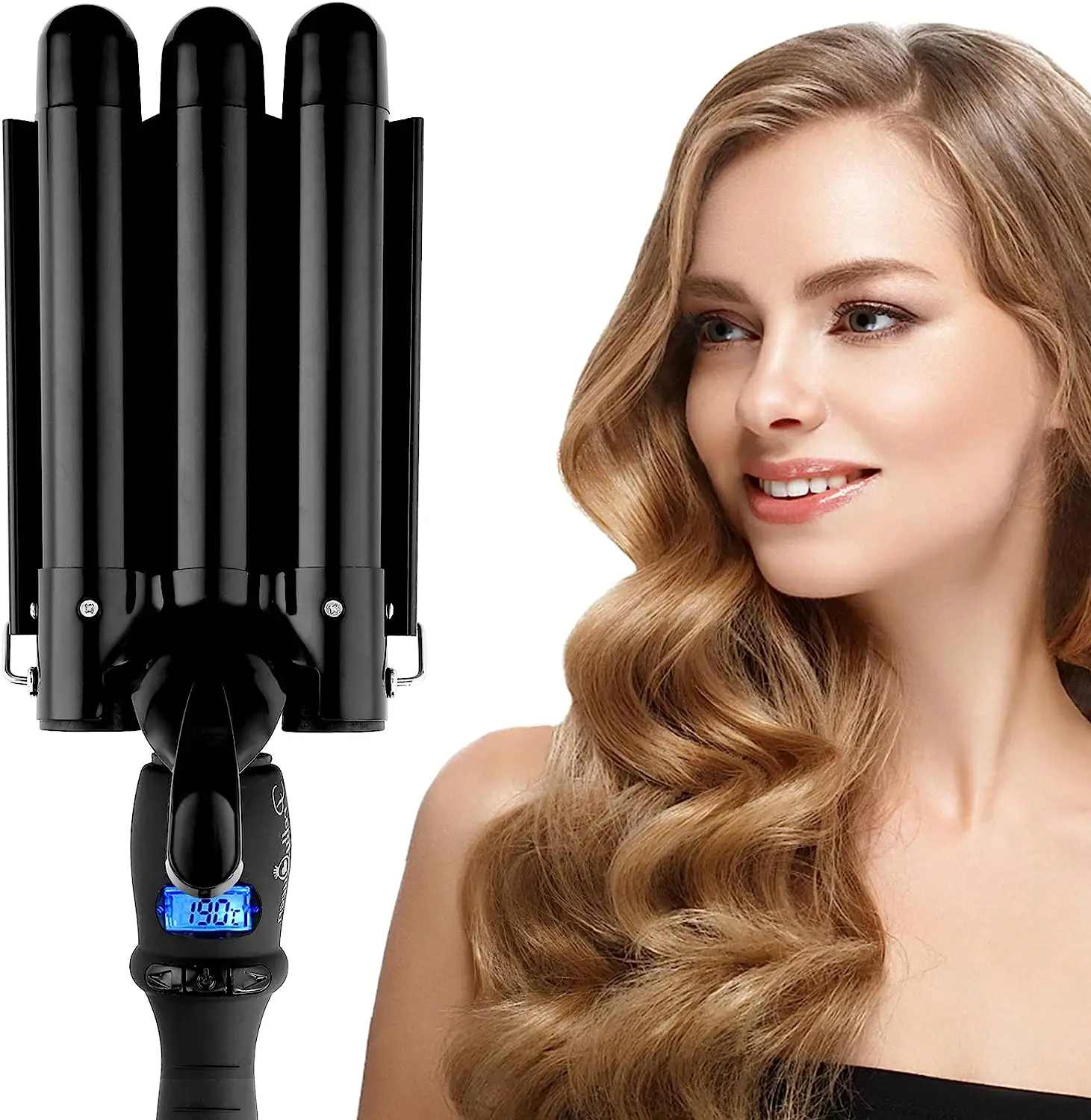 

3 Barrel Curling Iron Wand Electric Professional Ceramic Hair Curler Roller Lcd Curling Iron Waver Fashion Styling Tools