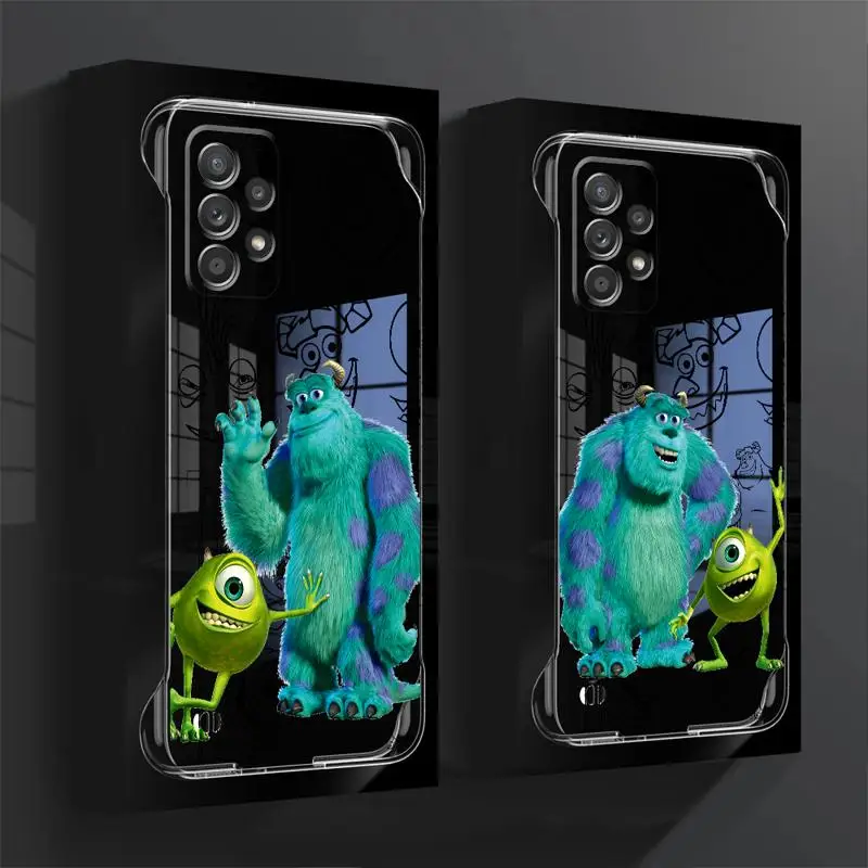 phone case for Samsung Galaxy A52 A14 A51 cases A13 A55 A52s A15 A53 borderless cooling clear funda Disney Monster Jame Sullivan