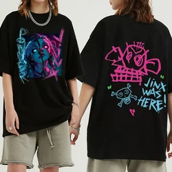 T Shirt Arcane-Jinx T-shirt Man Women Harajuku O-neck Summer Casual Shirt