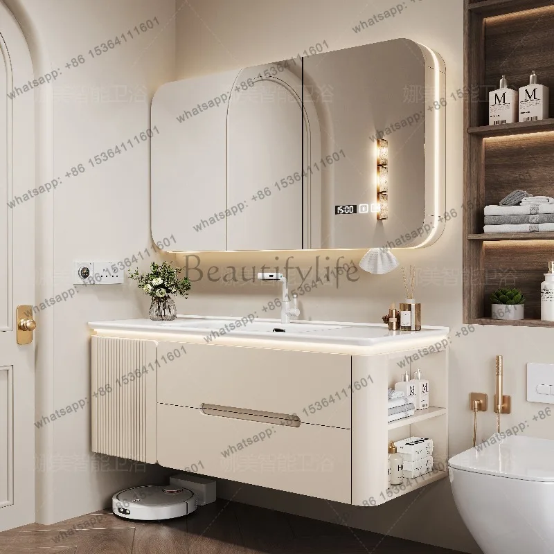 FG Room Decor Beauty Bathroom Cabinet Vintage Simple Large Size Interior Creative Luxury Cupboard Wooden Vestidores Home Furnitu
