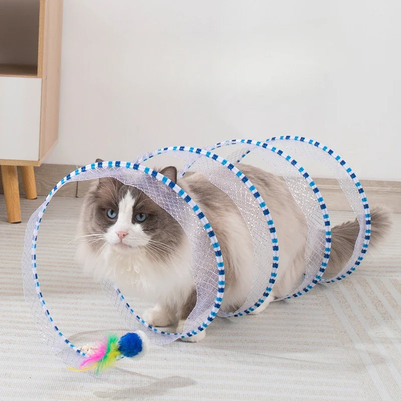 

Cats Toys Cat Tunnels Cat Teaser Long Rod Bite Resistant Self High Boredom Mice Feather Laxative Ball Kitten Supplies