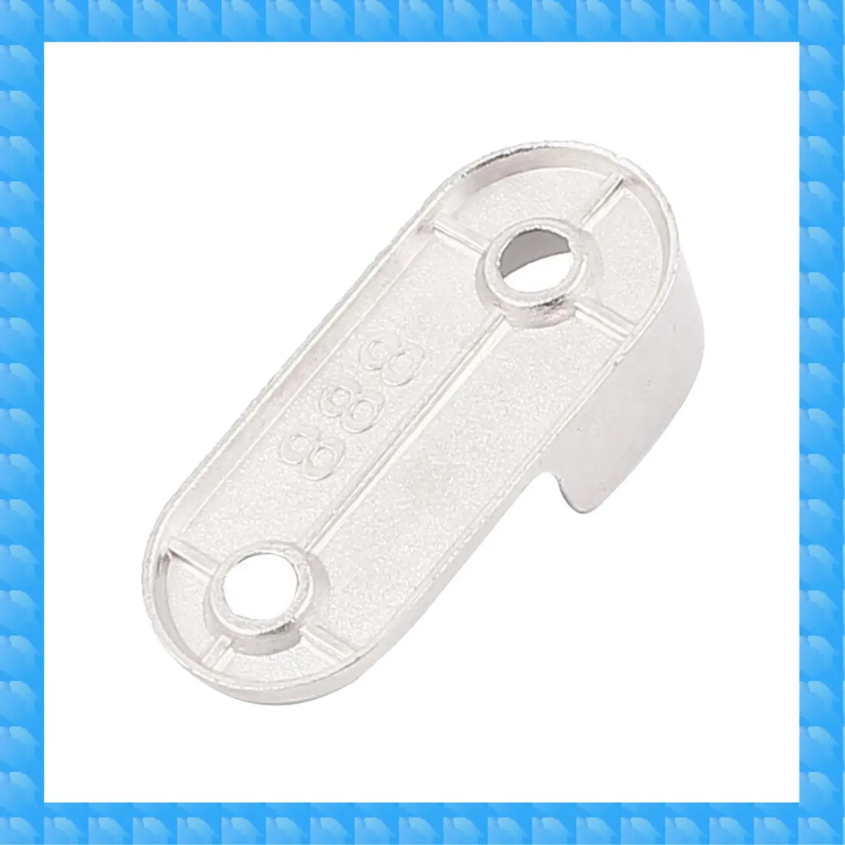 ETRT 8X Oval Wardrobe Hanging Rail Rod End Bracket Support Silver Tone