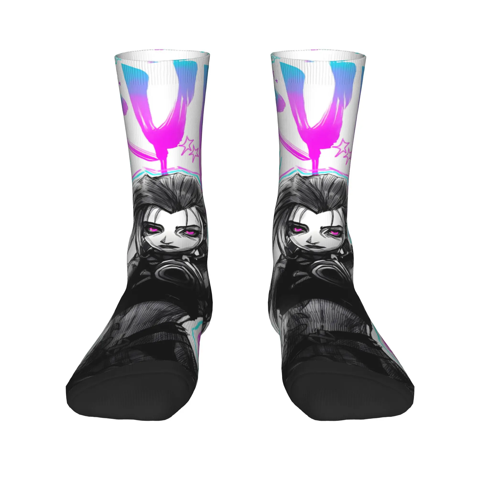 Jinx Monkey  Arcane (2) Socks Autumn  Stockings Casual Men Medium Soft Socks Custom Running Sports Anti Bacterial Socks