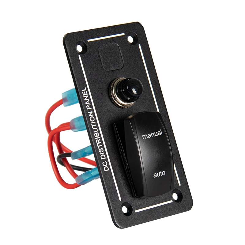 Marine Boat 12V Three-Way Rocker Panel Bilge Pump Switch with Alarm Waterproof - Auto/Off/Man