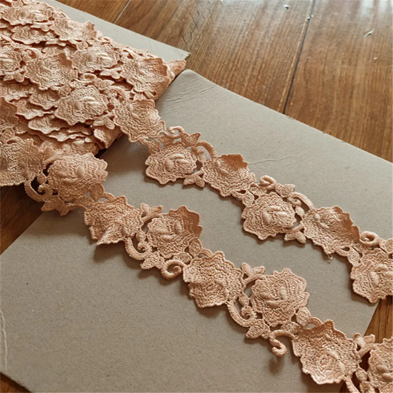 

14 ярдов шириной 5 см, блестящий золотой розовый цветок Venise Diy Венецианское кружево, аксессуары для одежды различных предметов одежды, бюстгальтер, нижнее белье