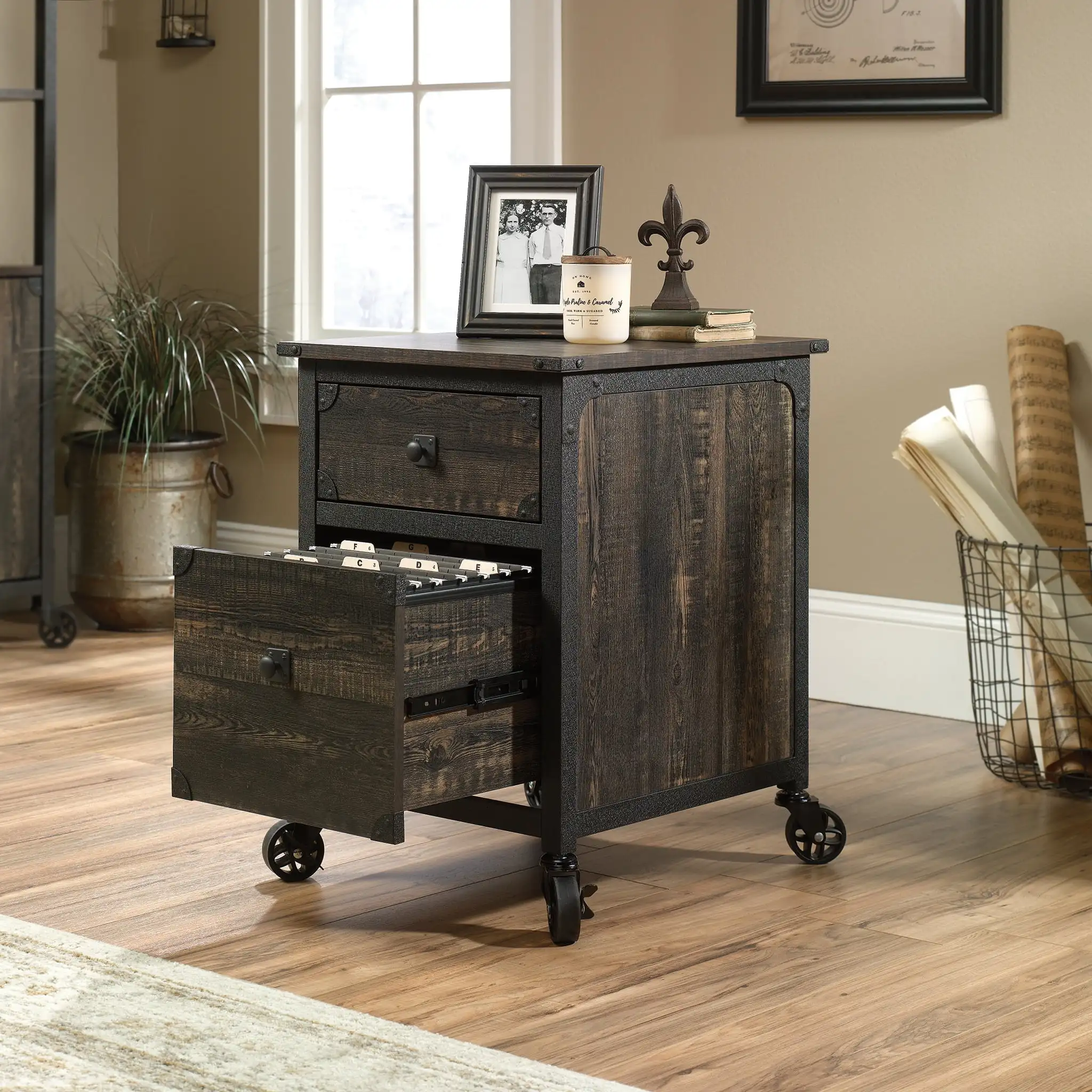 

Steel River 2-Drawer Mobile File Cabinet, Carbon Oak Finish