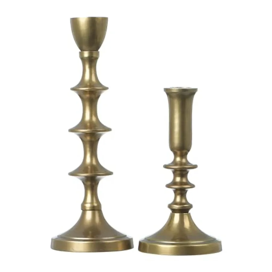 

Декоративные металлические подставки для конических свечей, золотые, набор из 2 штук