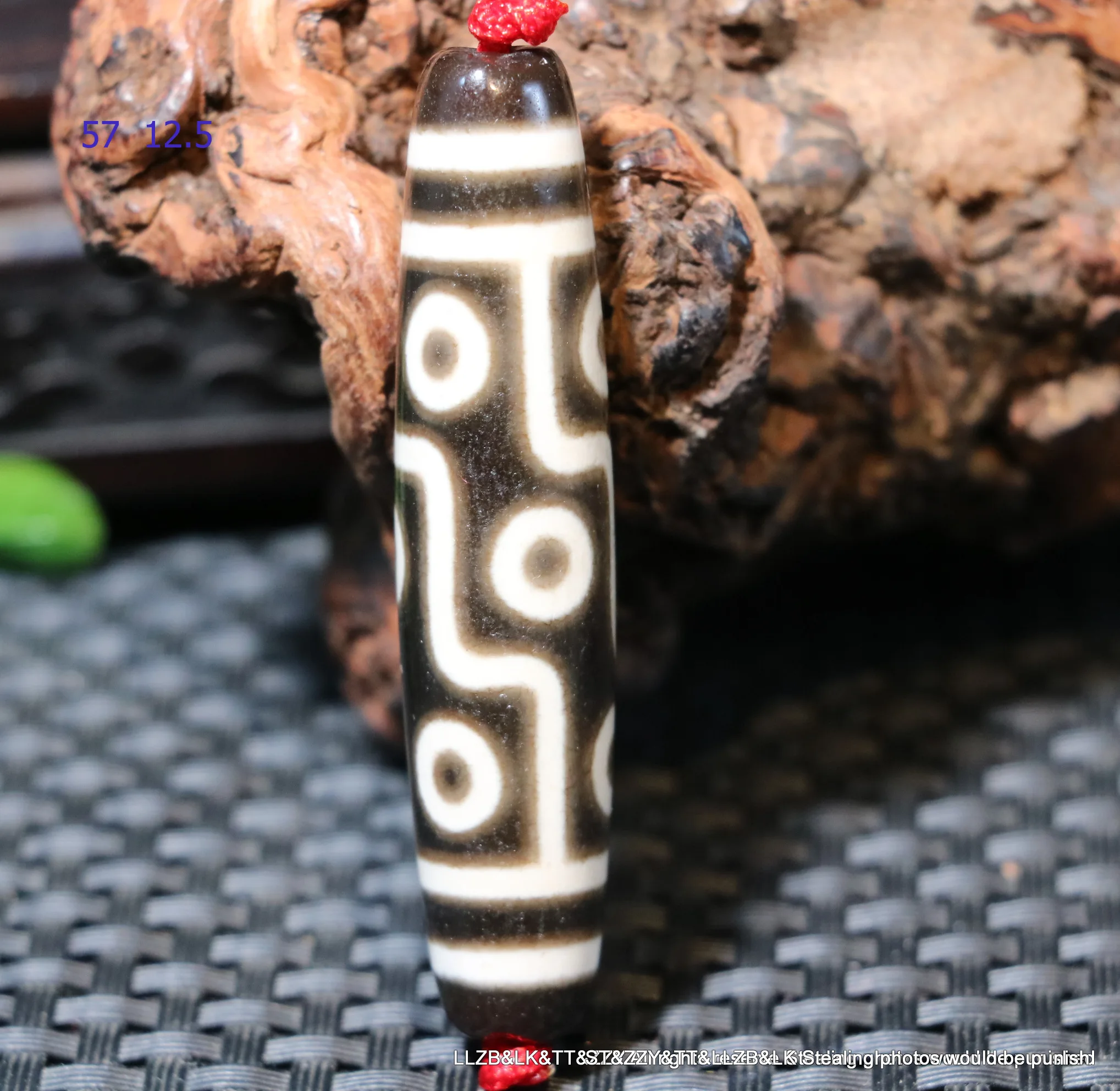 

Magic Power Energy Tibetan Old Agate 9-Eyed of Kingdom dZi Bead Amulet Pendant Talisman UPD220824A15