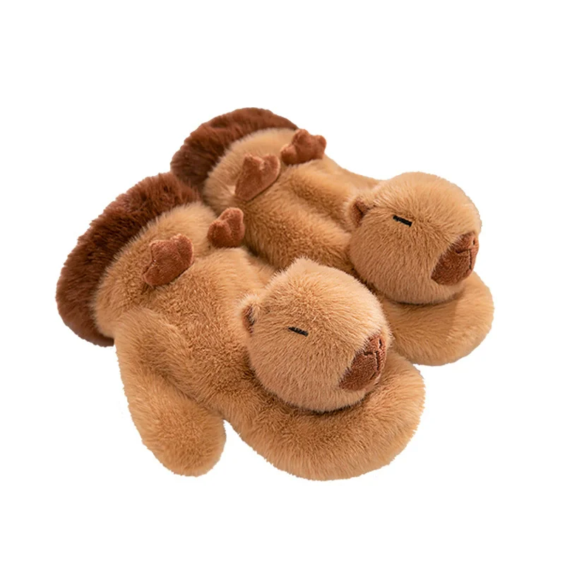 AliExpress GAFASTWO Cute Capybara Penguin Plush Gloves Hat Scarf For Cycling Warm Soft Plush Gloves For Family And Friends For The New Year