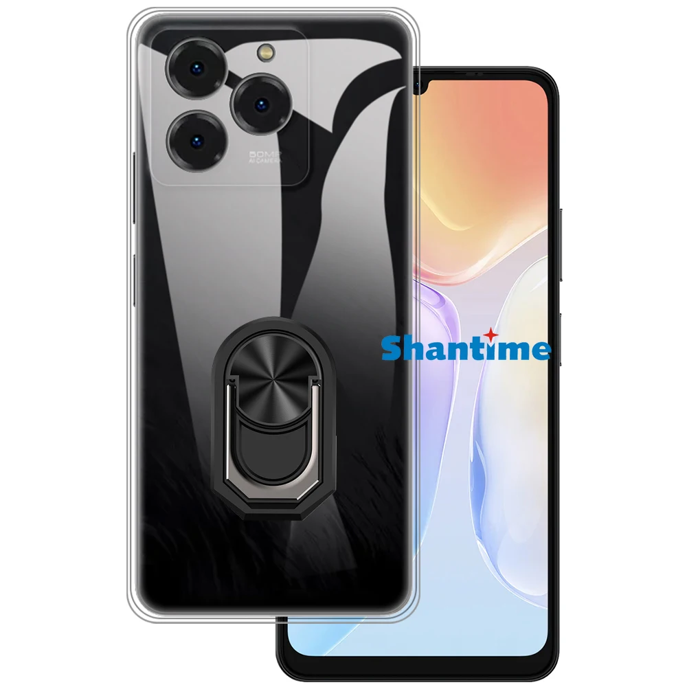Luxury Shockproof Ring Holder For Ulefone Note 20 Pro Case Silicone TPU Protective Holder Cover