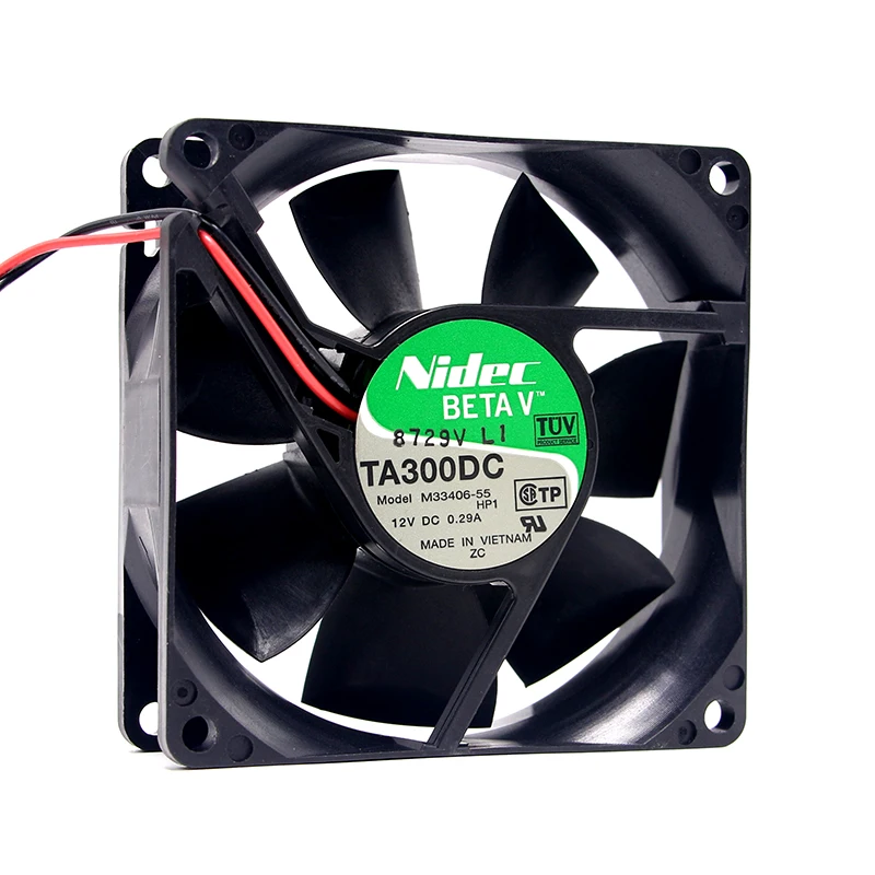 

Nidec M33406-55 DC 12 В 0,29 А 80x80x25 мм 2-проводной охлаждающий вентилятор для сервера
