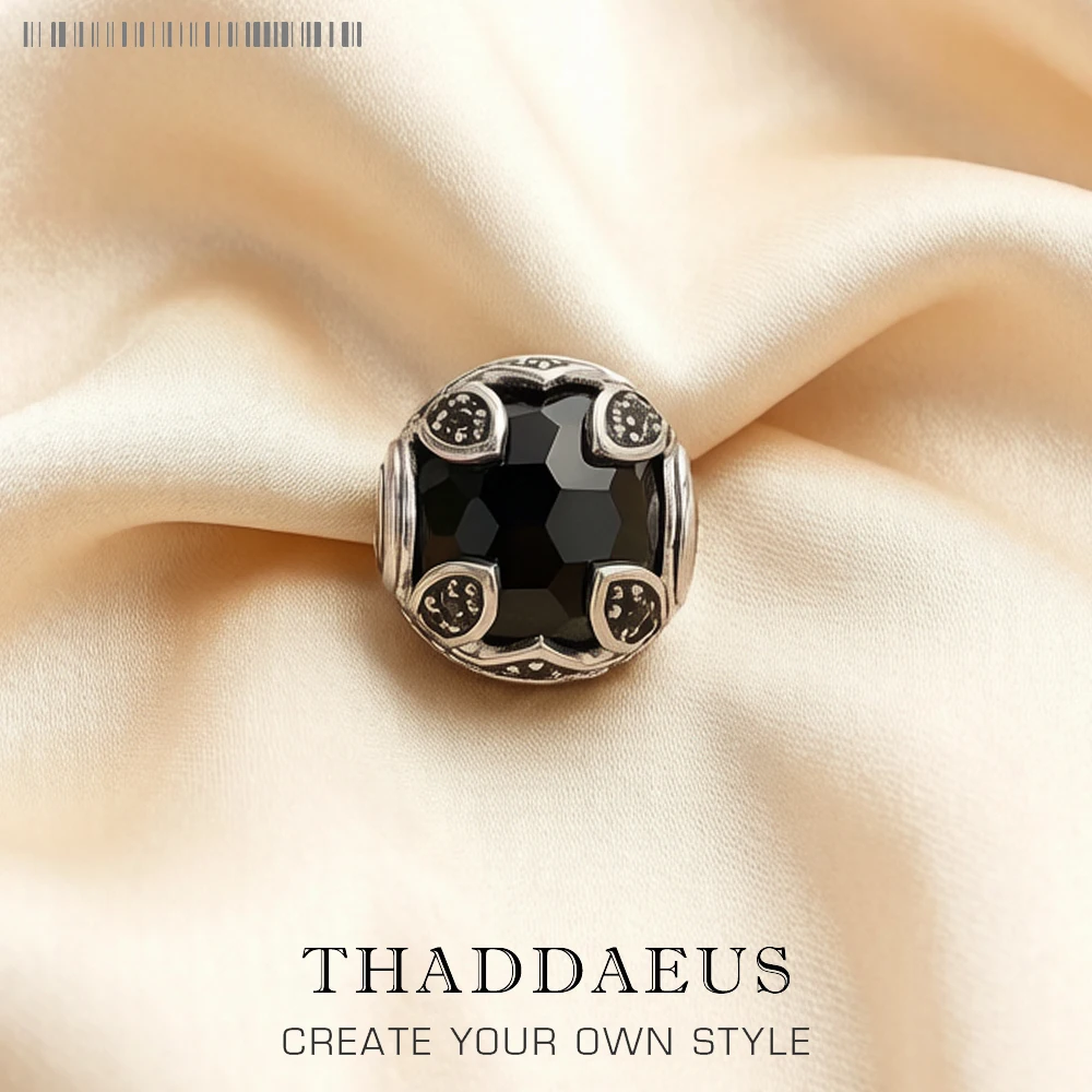 Beads Black Lotus 925 Sterling Silver Karma Charms European Jewelry Accessories