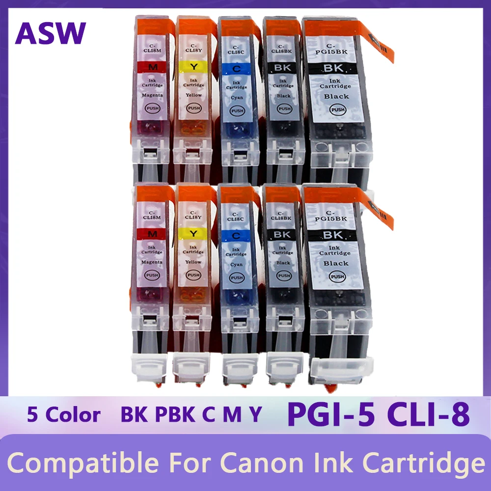 Compatible Ink Cartridges PGI-5 CLI-8 PGI5 CLI8 for Canon PIXMA iP4200 iP4300 iP4500 MP500 iP5200 MP530 MP600 MP610 MP800