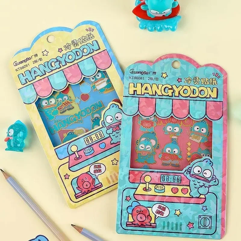 20pcs Sanrio Stationery Sticker Packs Sanrio Hangyodon Clown Fish Perm Sticker Stationery Student Cartoon Decor Sticker Material