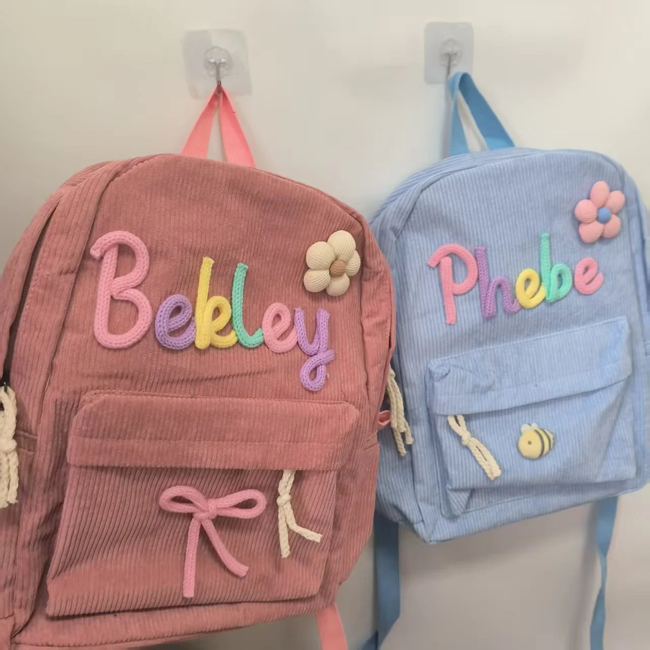 

Custom Corduroy Backpack for Kids Personalized Name Toddler Preschool School Bag First Day of School Back to School Gift