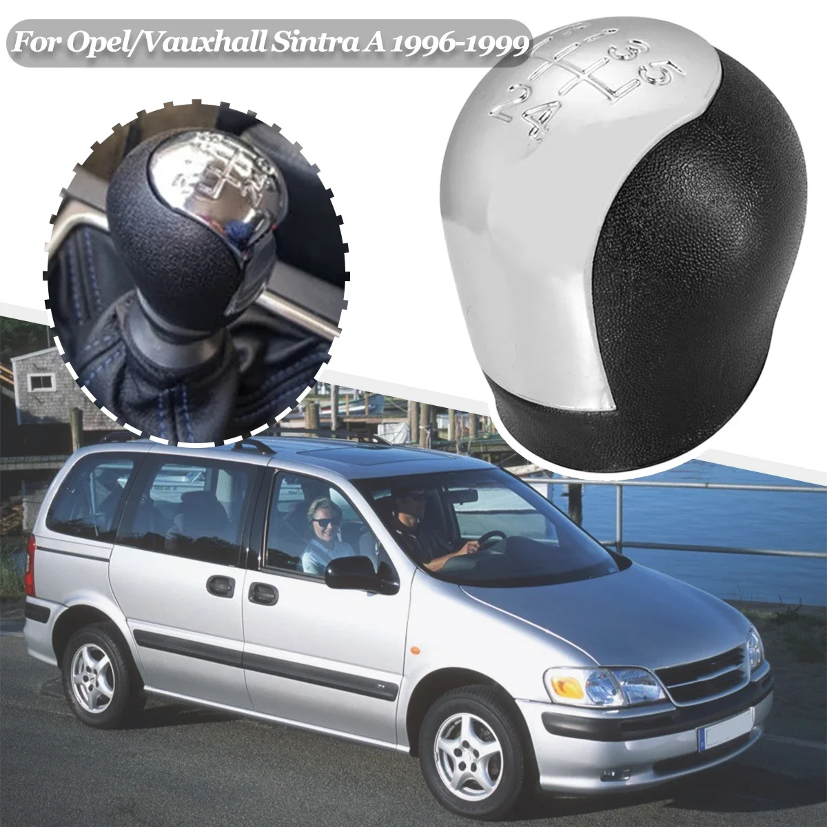 

5SP+R MT Gearstick Lever Pen Gear Shift Knob Shifter Handball Chrome For Opel/Vauxhall Sintra A Corsa B Car Replacement Parts