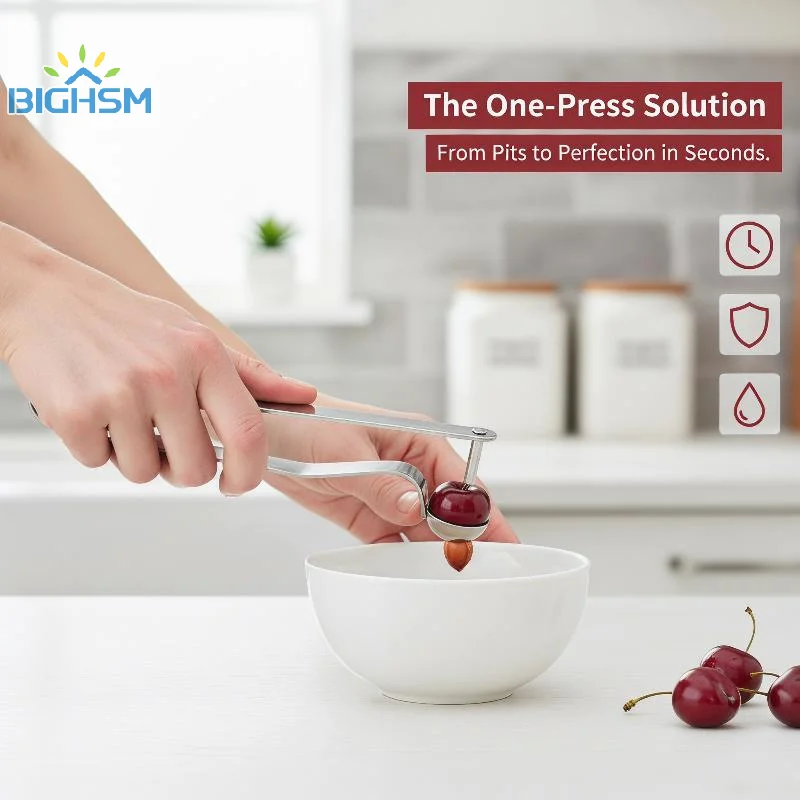 Descorazonador de Cerezas de Acero Inoxidable, Fácil de Usar y Duradero, Perfecto para Cocina Casera y Preparación de Snacks Saludables