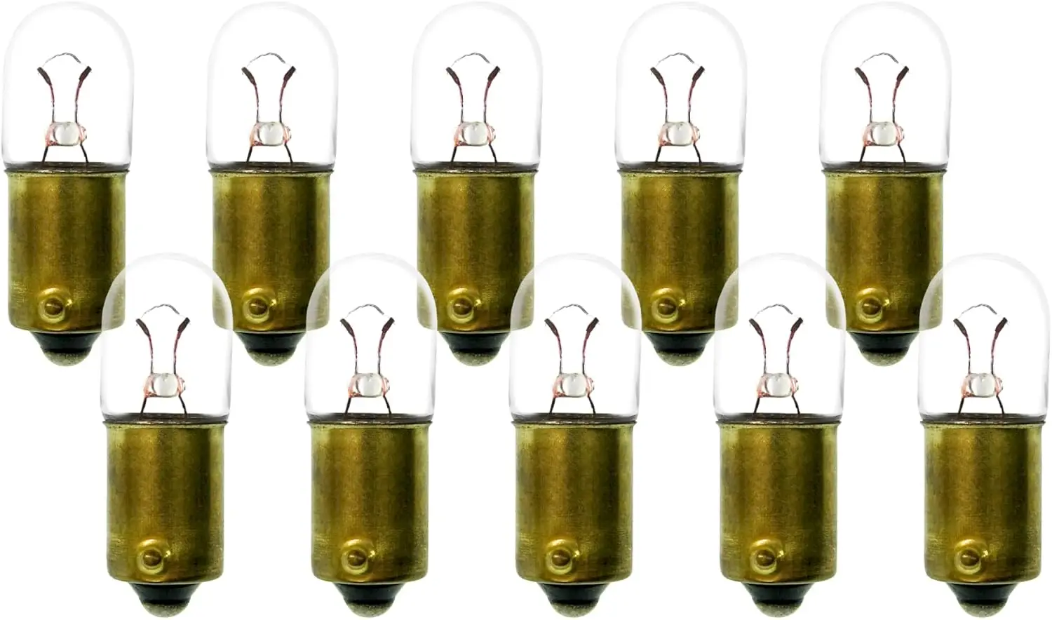 

Набор из 10 миниатюрных лампочек T3.25, 6.3В 0.945Вт, цоколь BA9s, для индикаторных ламп и пинбольных автоматов