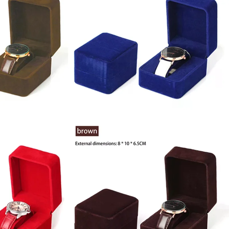 

НОВАЯ Коробка для часов: Модная бархатная коробка с закругленными углами для смарт-часов, футляр для хранения, упаковка для ювелирных изделий и аксессуаров, деловая упаковка