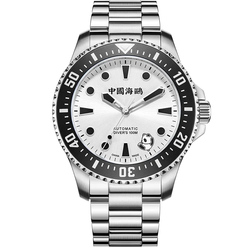 2024 Seagull Men's Watch Rolling Panda Design 100M Diving Watches Automatic Mechanical Wristwatch Ocean Star Series 816.17.1066