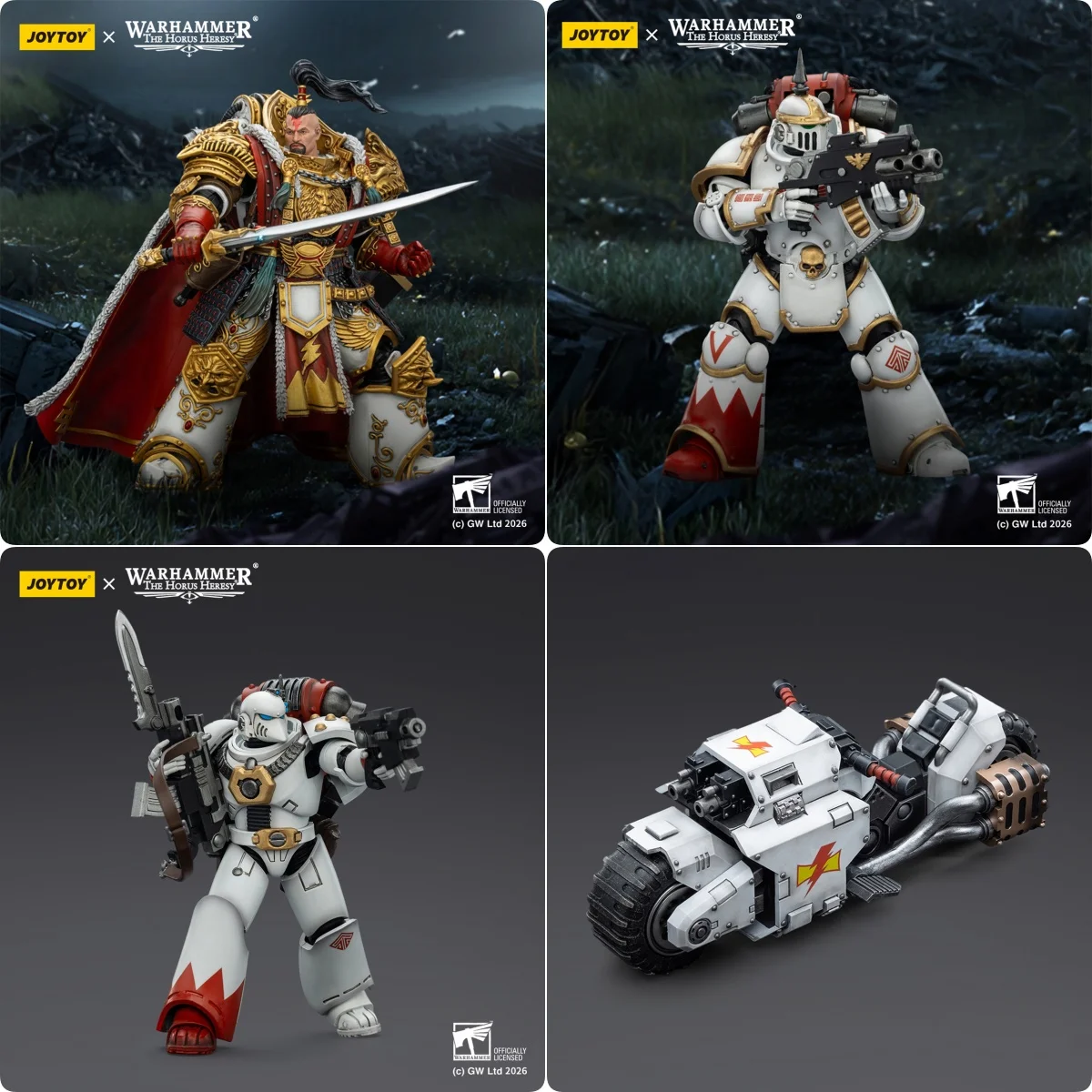 

HIPLAY JOYTOY Warhammer White Scars Raider-pattern Combat Bike, фигурка в масштабе 1/18