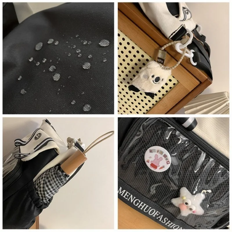 Large Capacity Shoulder Bags for Students,Versatile Nylon Waterproof Satchel,Portable for Traveling,Handy Phone Pocket