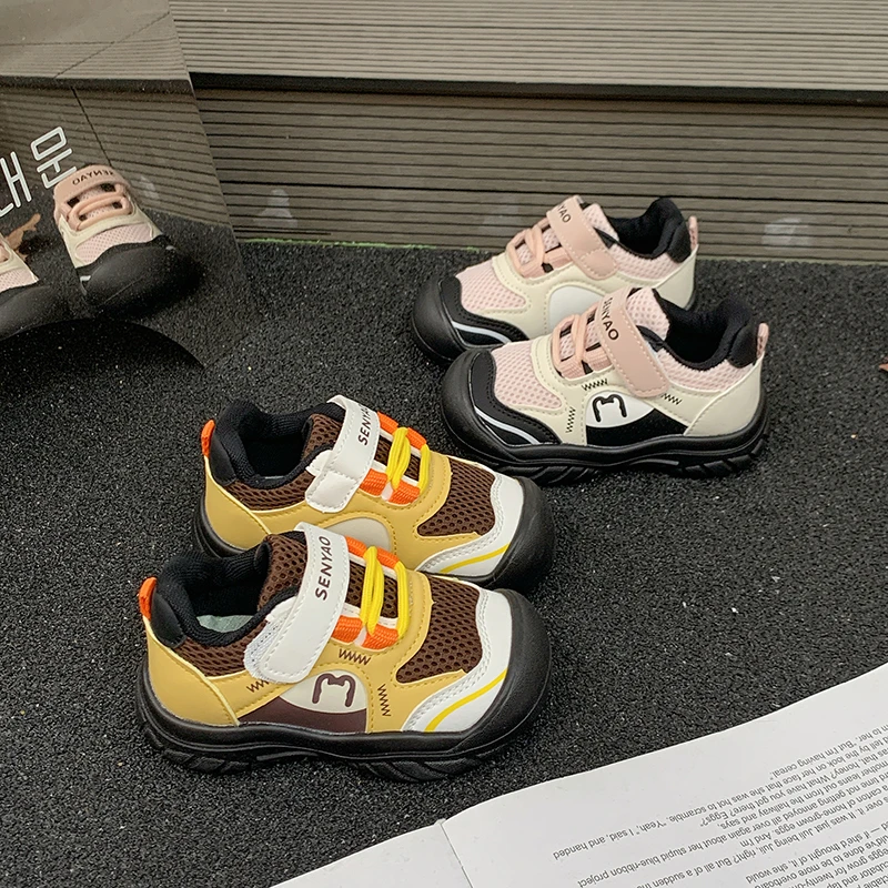 

PU Leather Sport Shoes For Children Trend Fashion Kid's Sneakers Ergonomics Anti-slippery Boy's Girl's Running Shoes Casual Shoe