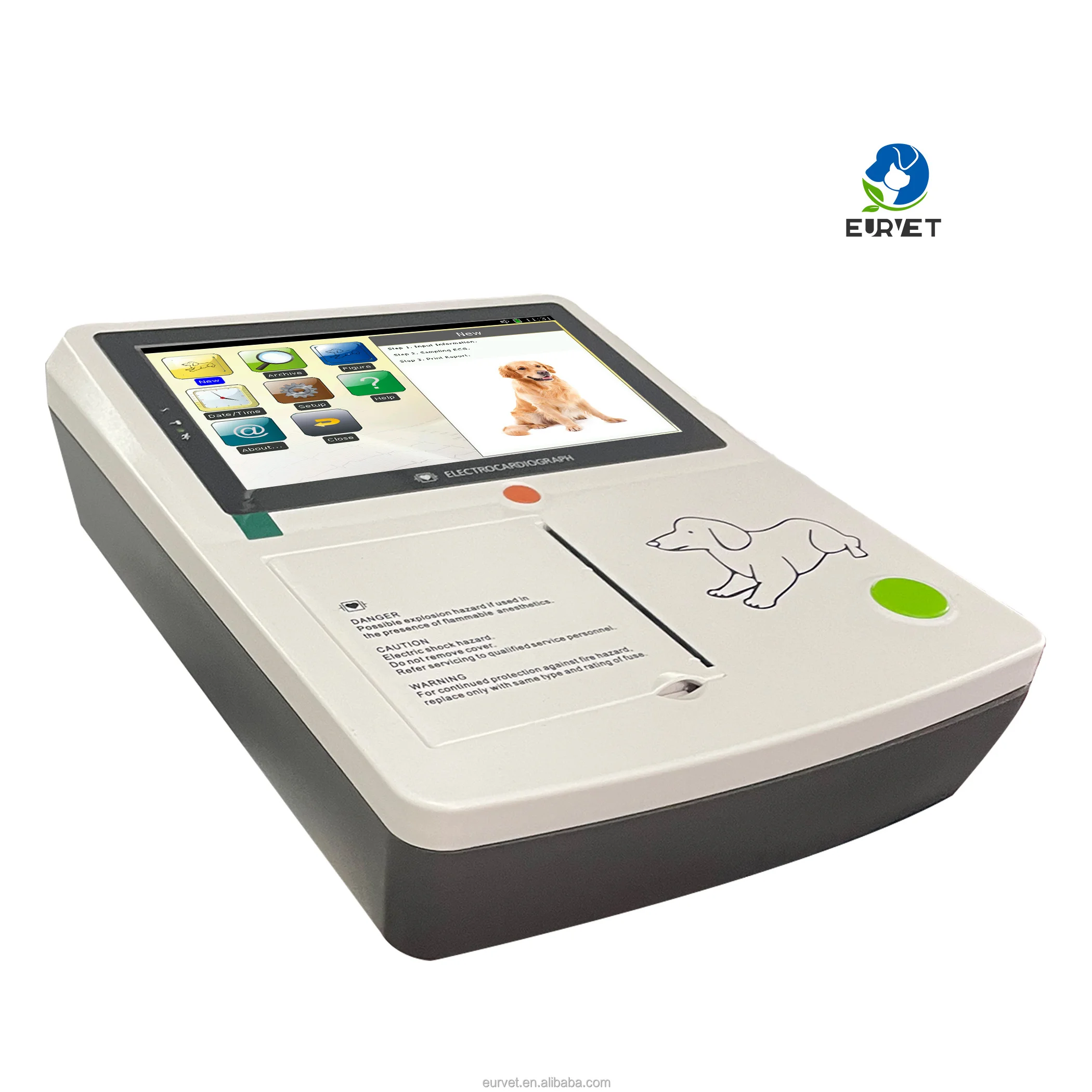 

EUR PET Professional Digital Electrocardiograph Medical Equipment 12 Lead 7 Lead Machine With Touch Screen For Pets