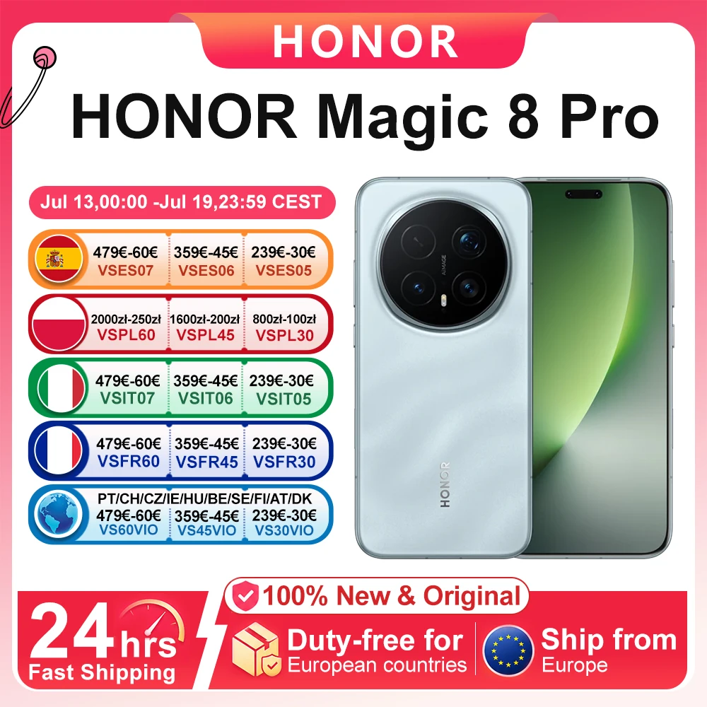 HONOR Magic 8 Pro 5G Versión EU, Snapdragon 8 Elite Gen5, Cámara Ultra Nocturna de 200MP, Pantalla OLED de 6.71”, Batería de Silicio-Carbono de 6270mAh, Carga Rápida por Cable de 100W e Inalámbrica de 80W, IP69, Google Al Pro