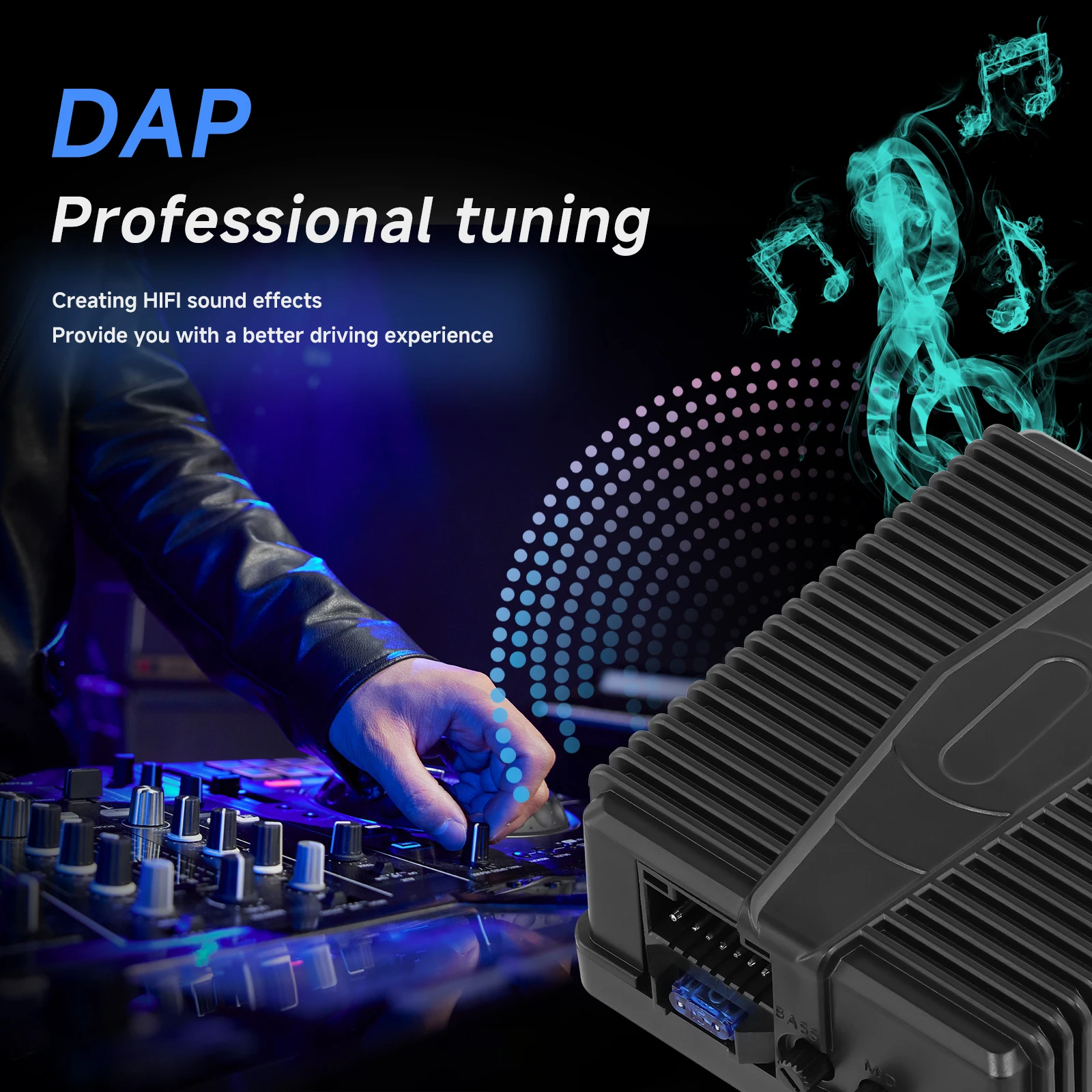 Podofo Car Amplifier DSP Hi-Fi Amplifier Audio Digital Sound Processors For Car Speaker Power Subwoofer Car Stereo Amplifier