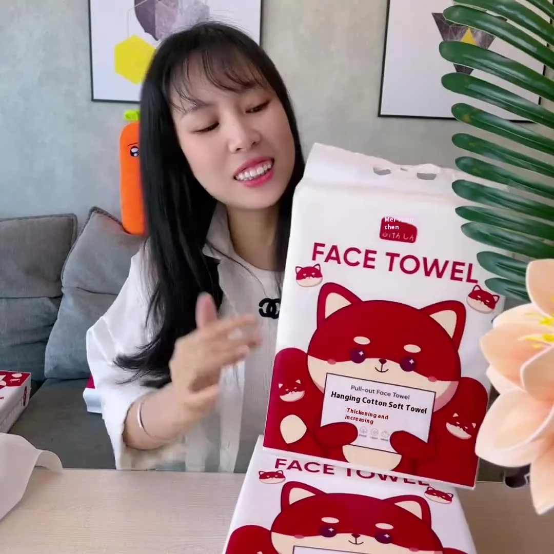 600g Jednorazowy wiszący ręcznik do twarzy, opakowanie rodzinne, zagęszczony ręcznik do czyszczenia twarzy, wyjmowany miękki ręcznik do demakijażu