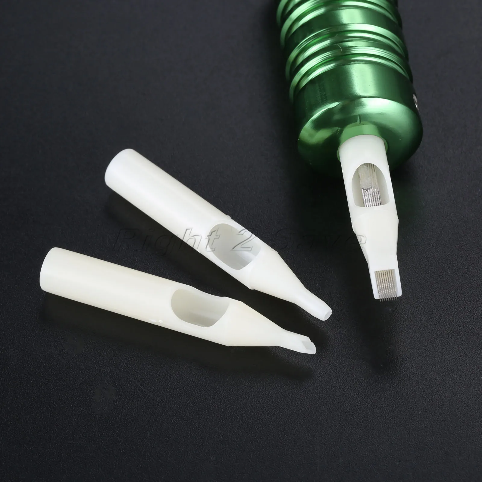 50pcs Tattoo Needle Tip Disposable Cap Nozzles Tube Round Flat Mouth Plastic 3R 5R 7R 9R 11R 5F 7F 9F 11F 13F Tattoo Supplies