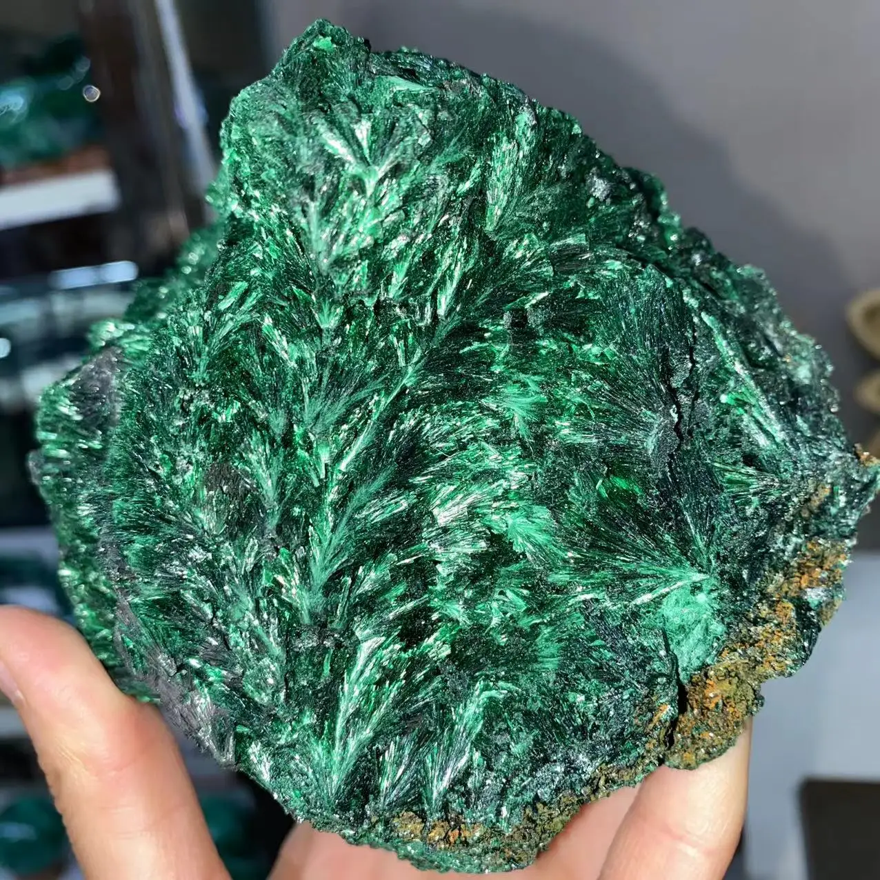 Natural Pine Needle Shape, Malachite, Crystal Clusters, Energy Gem Reiki Healing, Room Decoration , Divination Meditation,