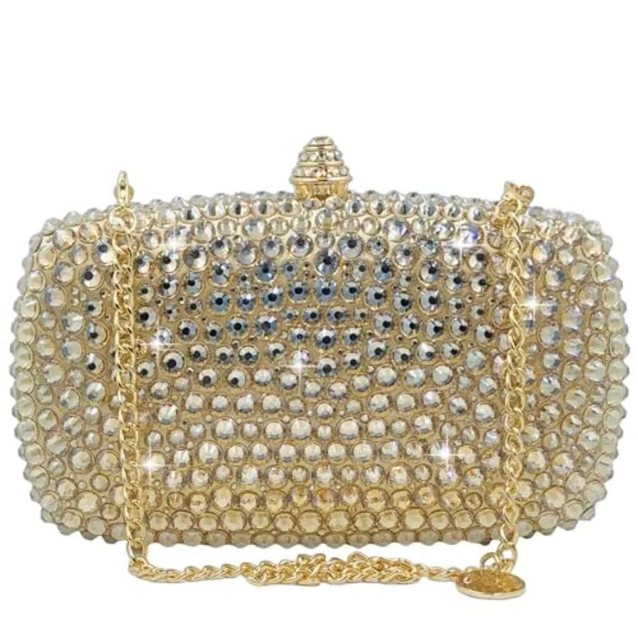 Mini Crystal Clutch Purse for Women Formal, Spikes Rhinestone Clutch Evening Bag, Wedding Party Handbag