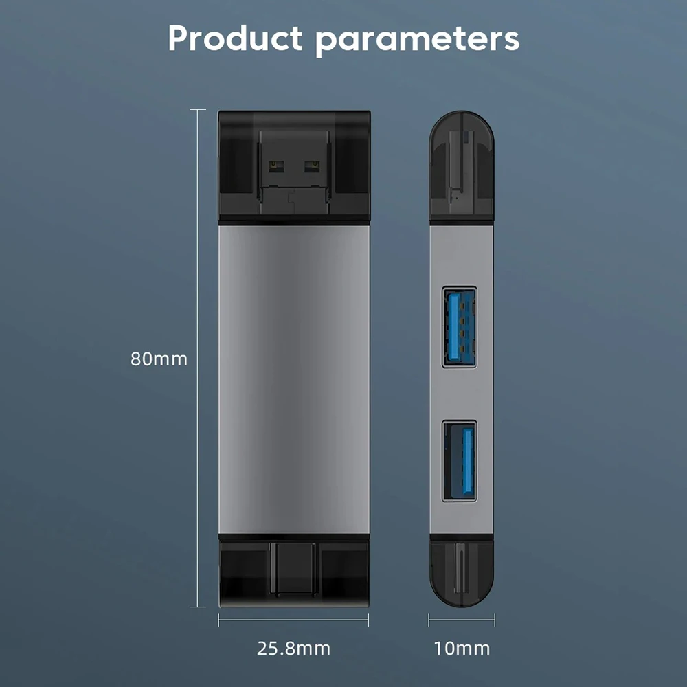 USB 3.0 SD TF-kaartlezer OTG-adapter USB-flashdrive USB3.0 2.0 Micro naar Type C 7-in-1 slimme geheugenkaartlezeraccessoires