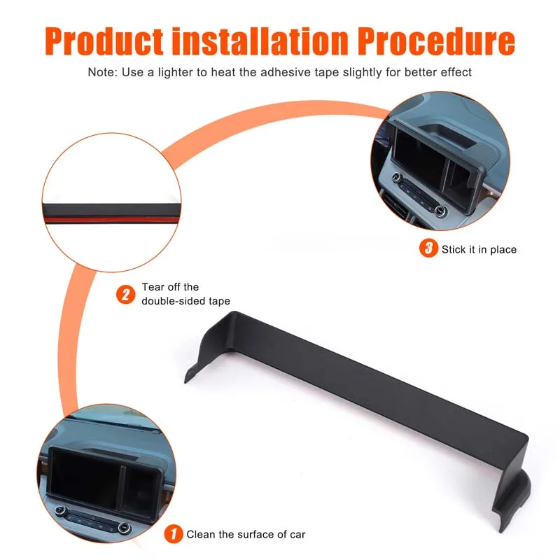 

For Ford Maverick 2022+ ABS Black Car central control navigation screen sun visor decoration sticker car interior accessories