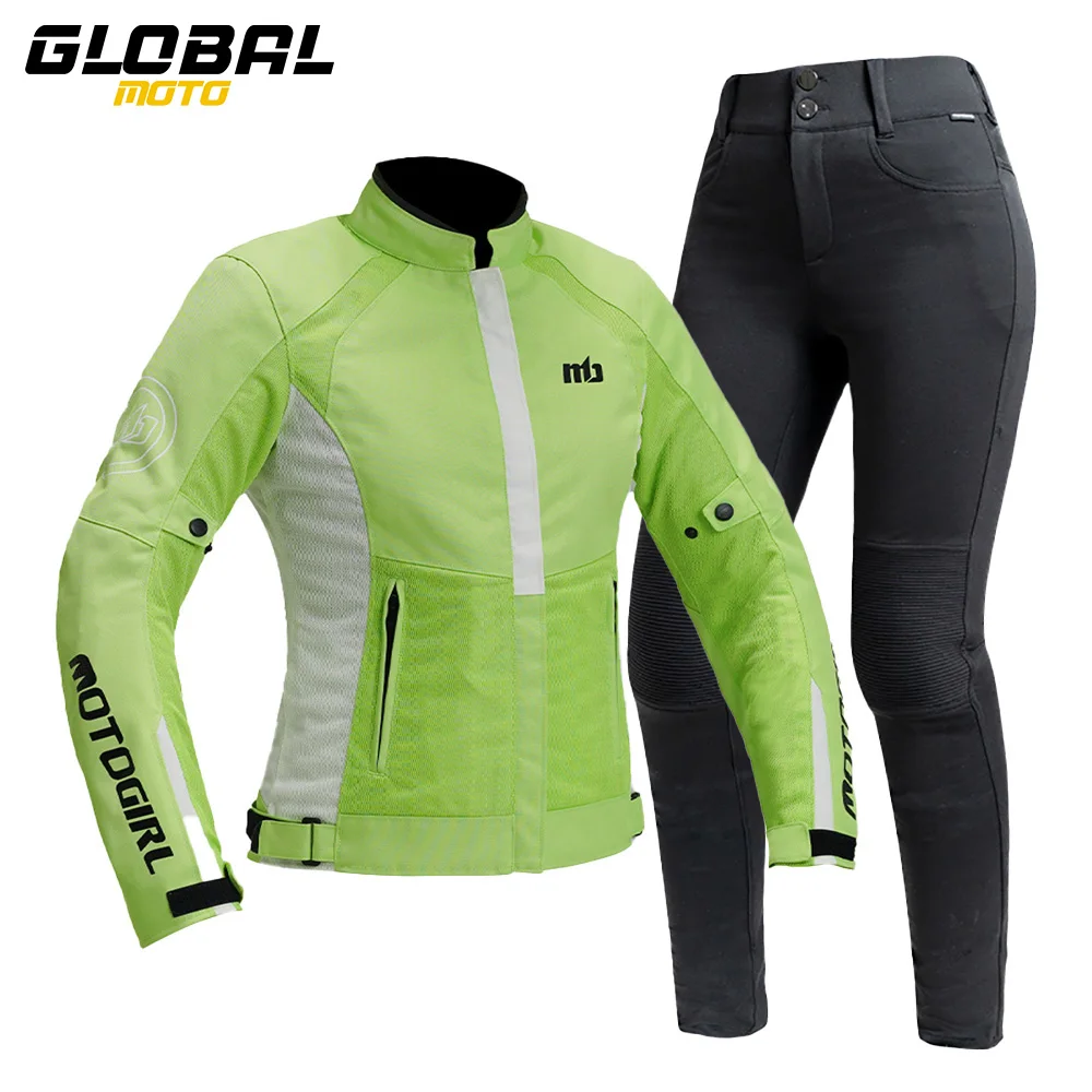 

Summer Mesh Cycling Clothes Women's Windproof Motorcycle Riding Jacket Anti Drop Breathable Motorcycle Equipment