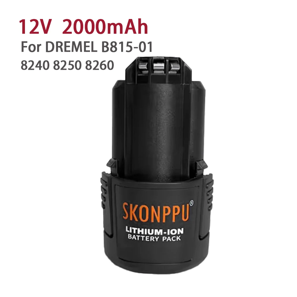 

2.0Ah Replacement Lithium Battery For DREMEL B815-01 12V Volt MAX 8240 8250 8260